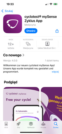 ZESTAW Monitor płodności monitor cyklu Cyclotest mySense + FemiGlove za 1 zł