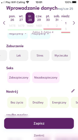 Cyclotest mySense - monitor płodności monitor cyklu do stosowania w celach antykoncepcyjnych i/lub planowania ciąży 