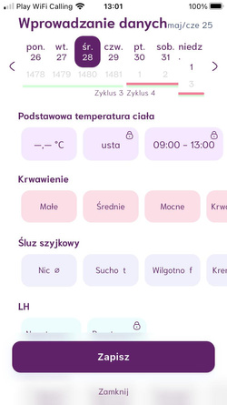 Cyclotest mySense - monitor płodności monitor cyklu do stosowania w celach antykoncepcyjnych i/lub planowania ciąży 